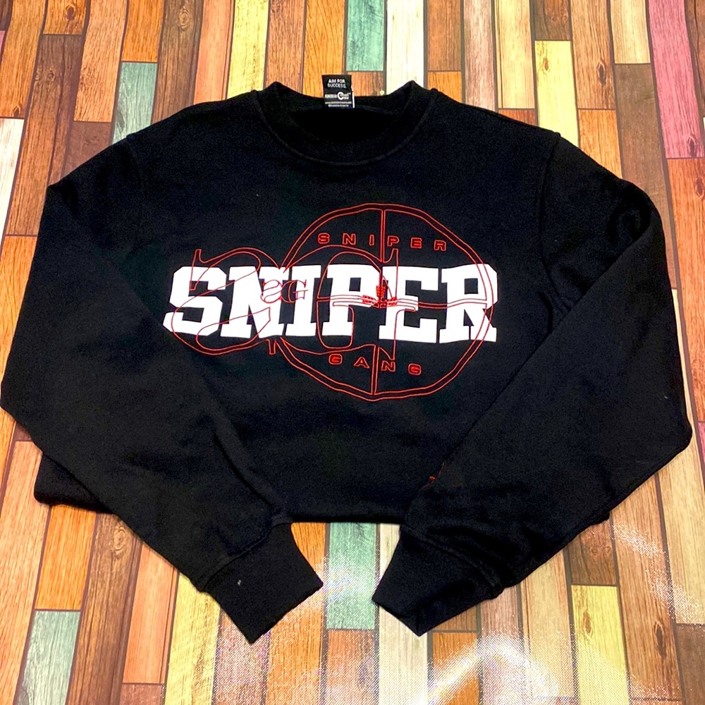 Small Black “Sniper” Crewneck